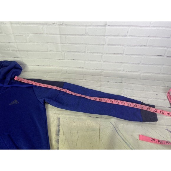 Adidas CF0019 Fleece Lined Performance Zip Up Activewear Jacket Blue Womens M - Picture 10 of 11